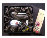 宮廷花鳥（紅牡丹）3件套
